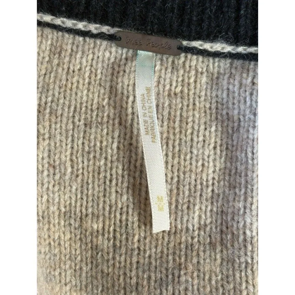 Free People Women’s Wool Gradient Sweater Scoop Neck Size Medium